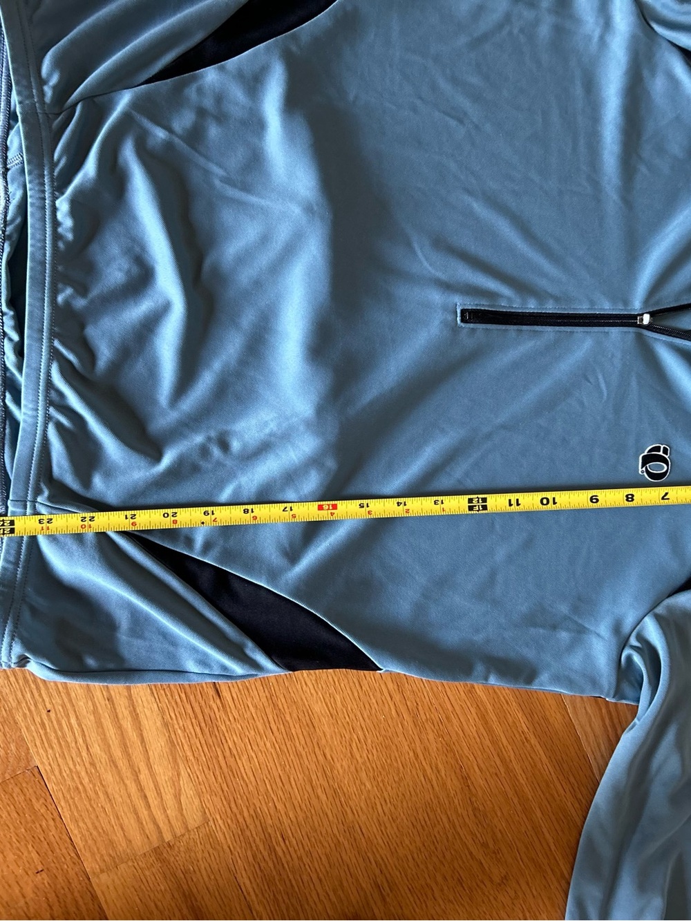 Pearl Izumi Men's Blue-Grey Half-Zip Performance Cycling Top with Black Accents - Picture 8 of 9